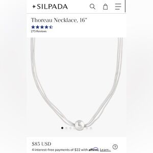 Silpada Thoreau Necklace, 16"